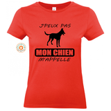 Tee shirt femme 190 grs - mon chien m'appelle